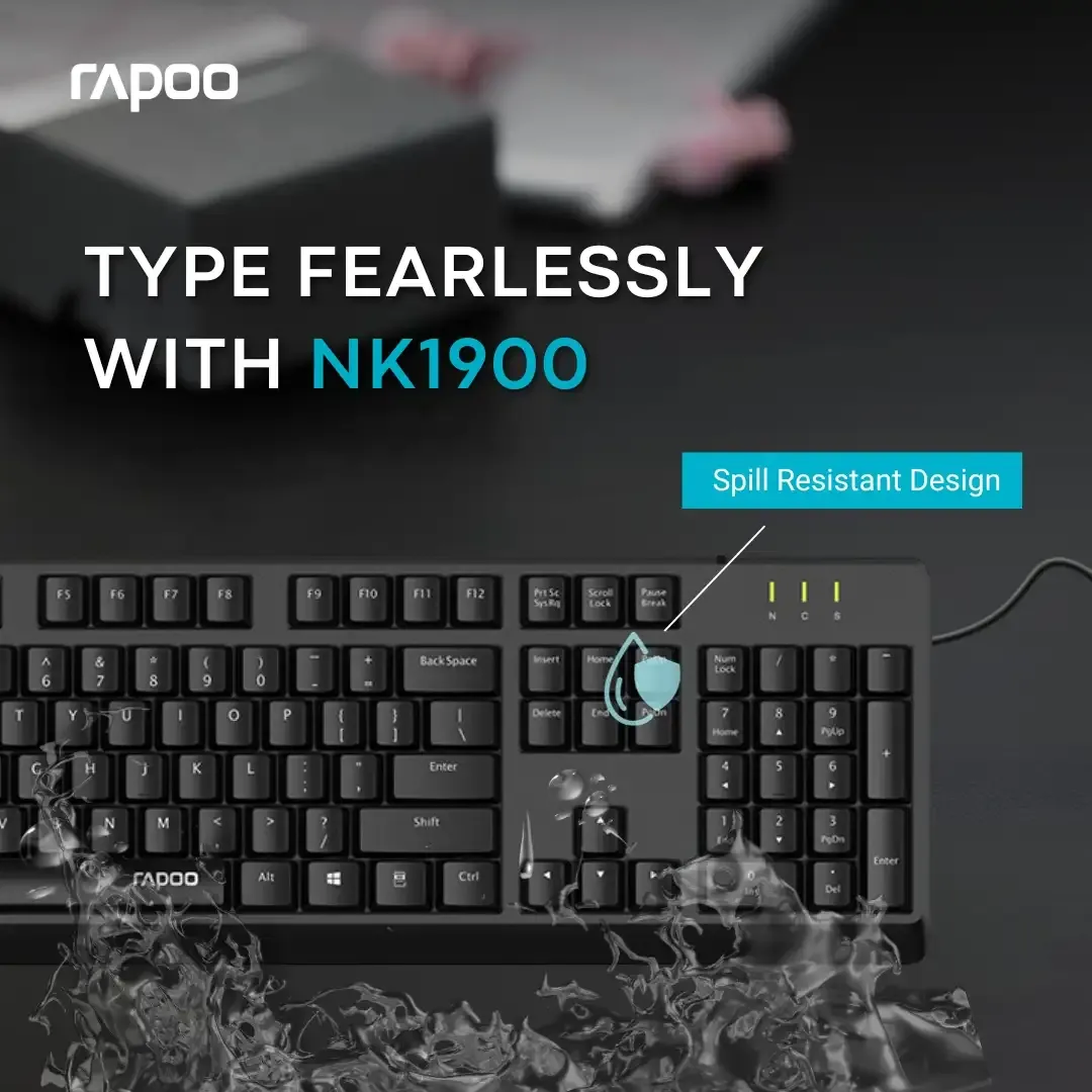 Rapoo NK1900 Wired Black Keyboard