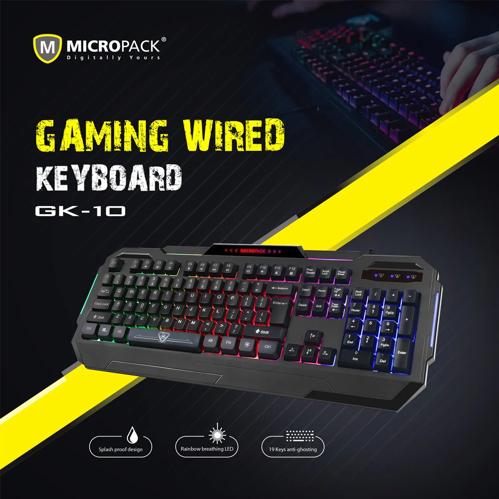 Micropack GK-10 USB Multi Color Lighting Gaming Keyboard