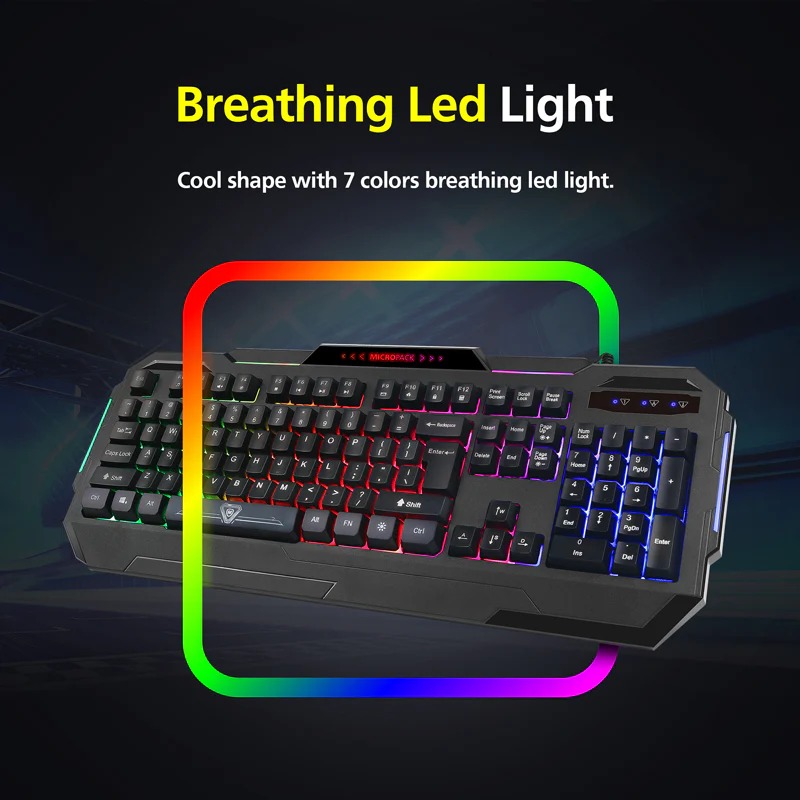 Micropack GK-10 USB Multi Color Lighting Gaming Keyboard