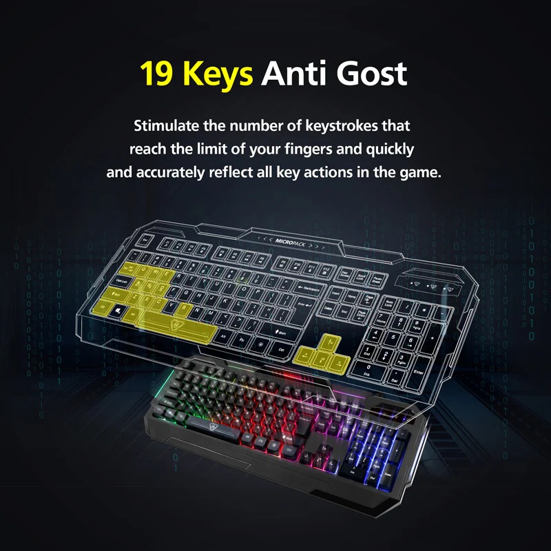Micropack GK-10 USB Multi Color Lighting Gaming Keyboard