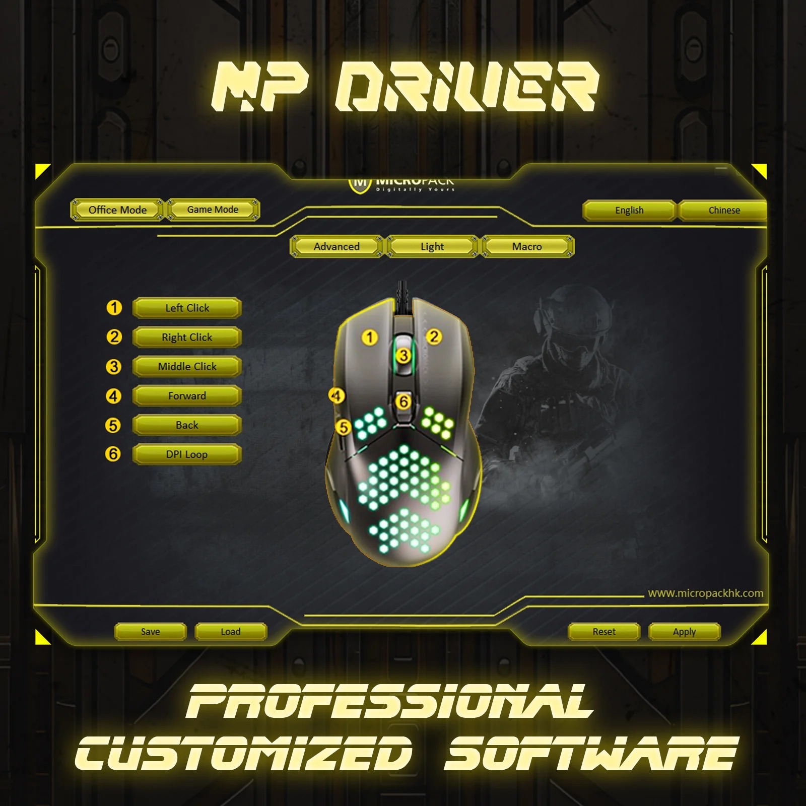 Micropack GM-05 Apollo Wired Black Gaming Mouse