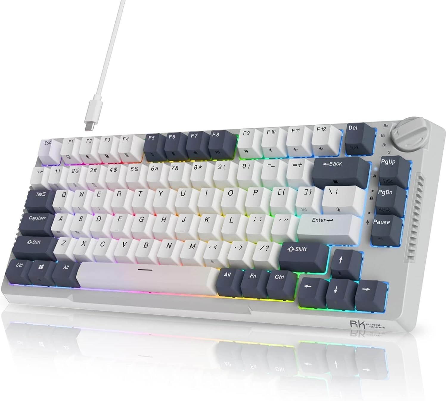 Royal Kludge RK H81 RGB Tri-Mode Hot-Swappable Mechanical Gaming Keyboard