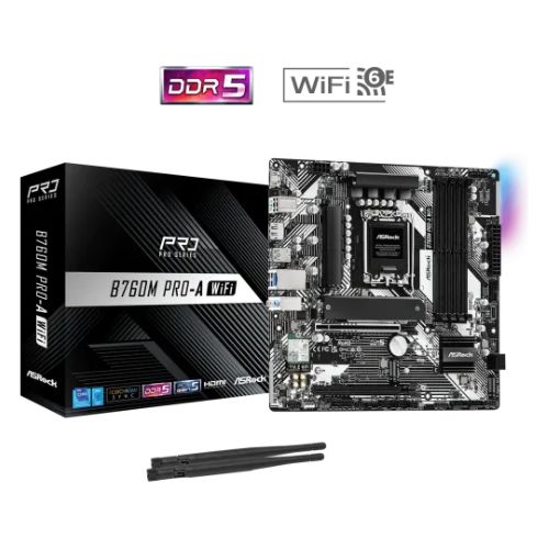 ASRock B760M Pro-A WiFi DDR5 Micro ATX Motherboard