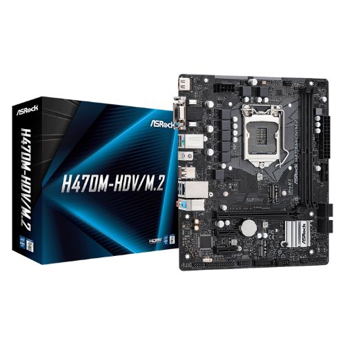 ASRock H470M-HDV/M.2 10th Gen Micro ATX Motherboard