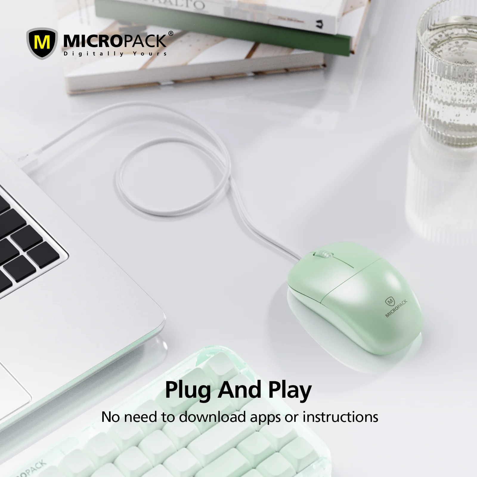 Micropack M-105 Silent Wired Optical Mouse 