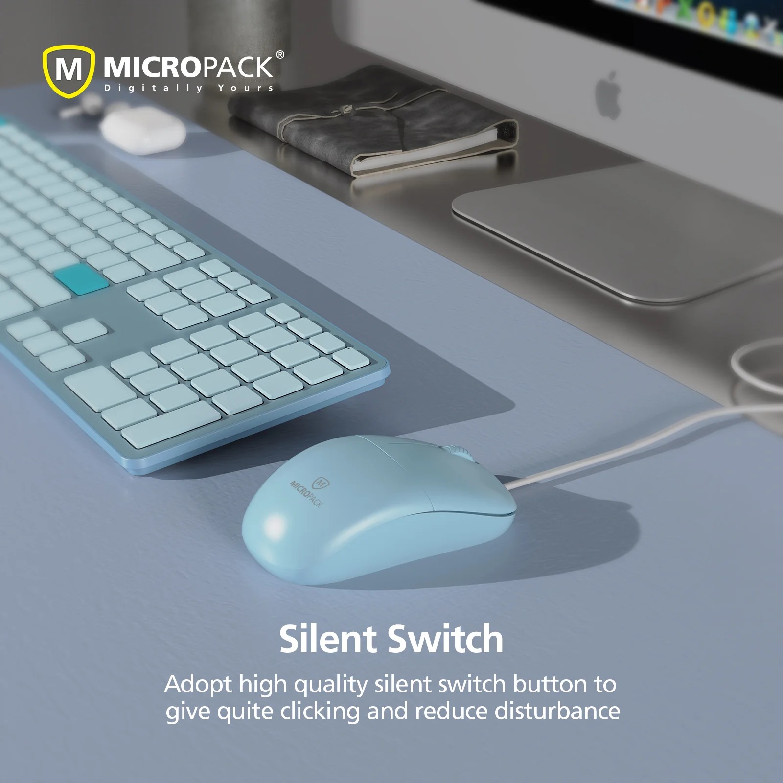 Micropack M-105 Silent Wired Optical Mouse 