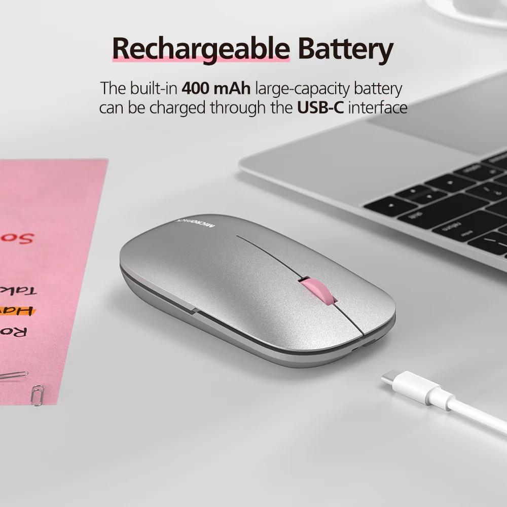 Micropack ML-203W Grey Dual Mode Silent Slim Mouse