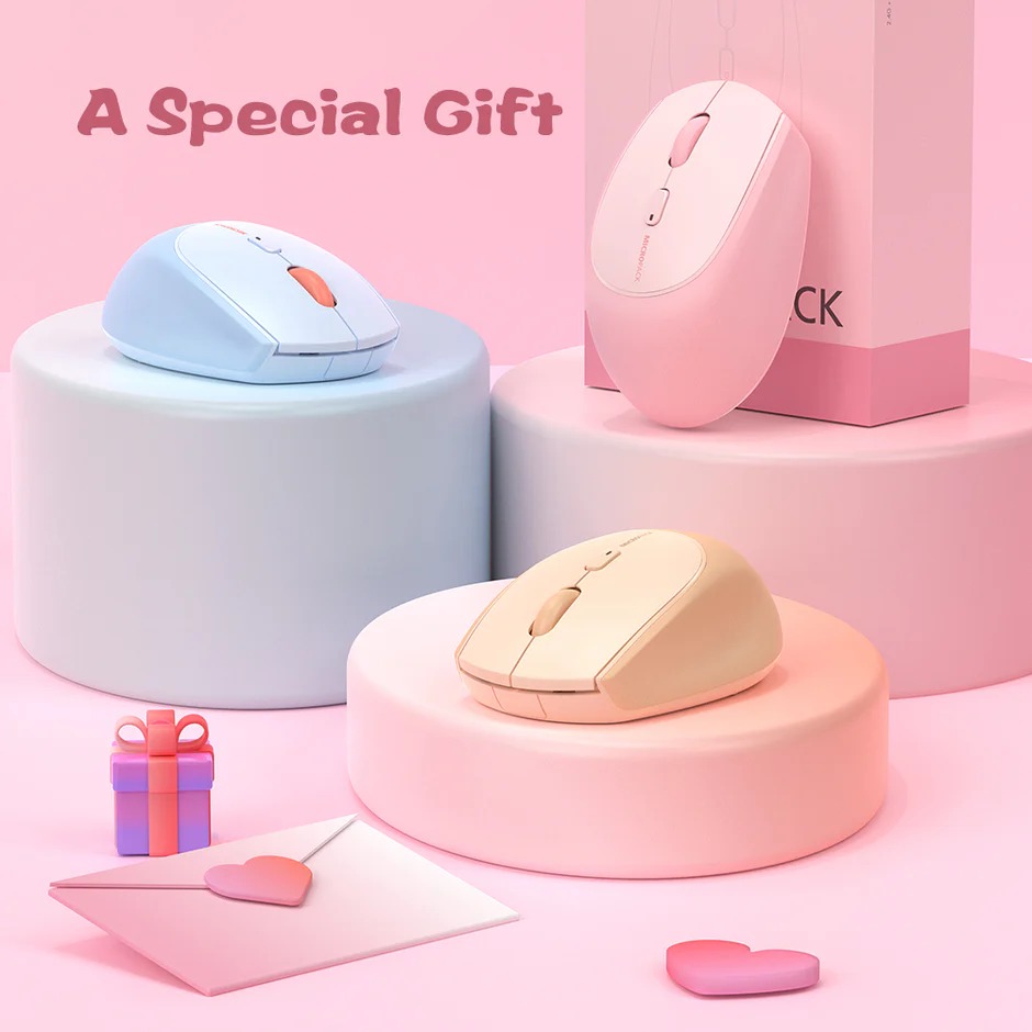 Micropack MS-201W Dual Mode Wireless Soft Silicon Silent Mouse