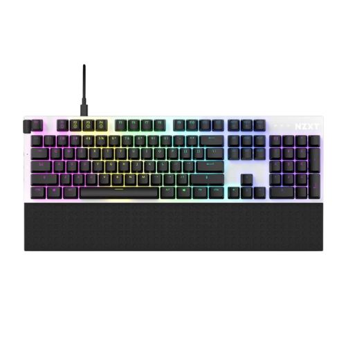 NZXT Function RGB White Wired Mechanical Gaming Keyboard