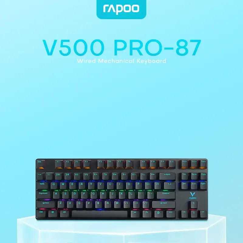 Rapoo V500 PRO-87 Wired Mechanical Gaming Keyboard