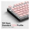 Redragon A130 Pink Keycaps Mod Kit Cherry MX Style Mechanical Gaming Keyboard