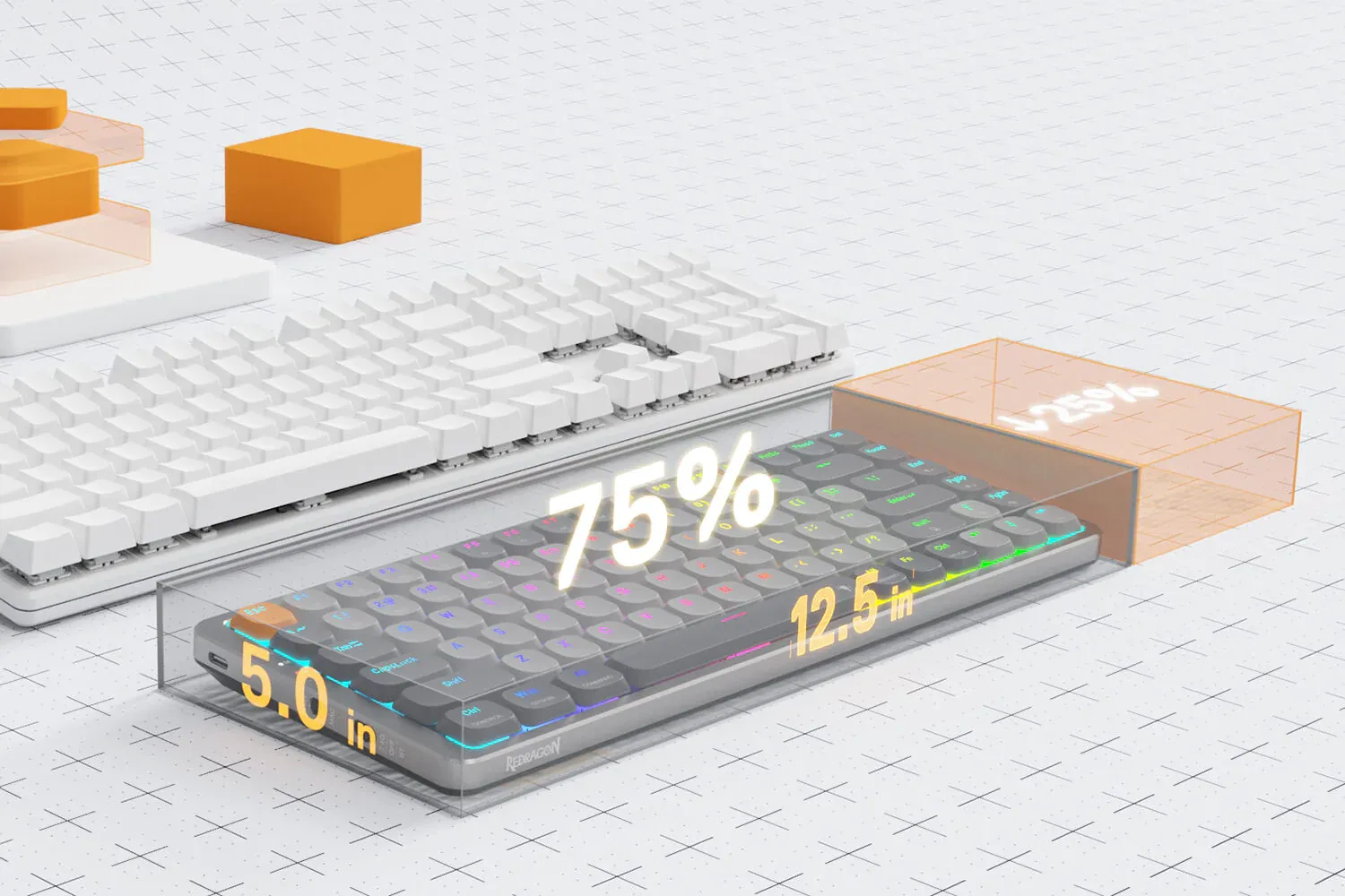 Redragon AZURE K652 84 Key RGB Mechanical Gaming Keyboard