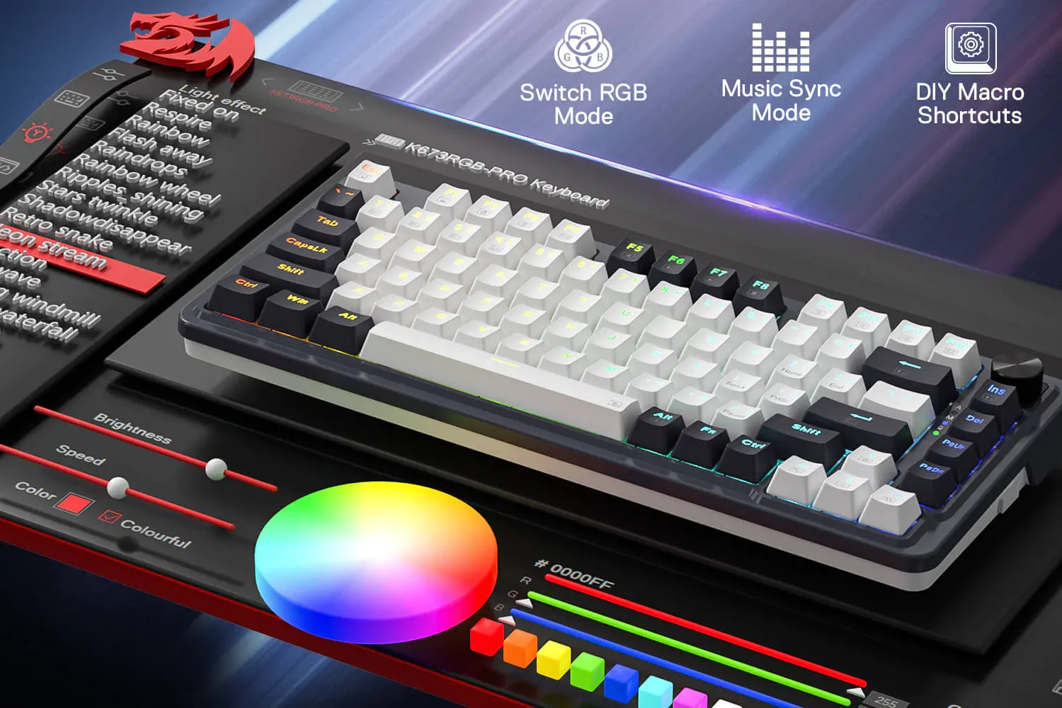 Redragon UCAL K673 PRO RGB Mechanical Gaming Keyboard