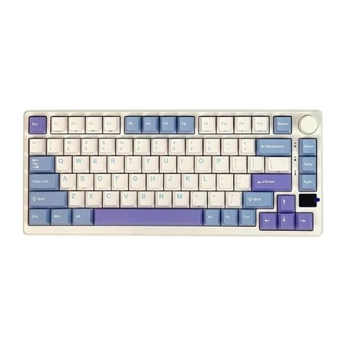 Royal Kludge RK M75 RGB Tri-Mode Hot-Swappable Silver Switch Mechanical Keyboard