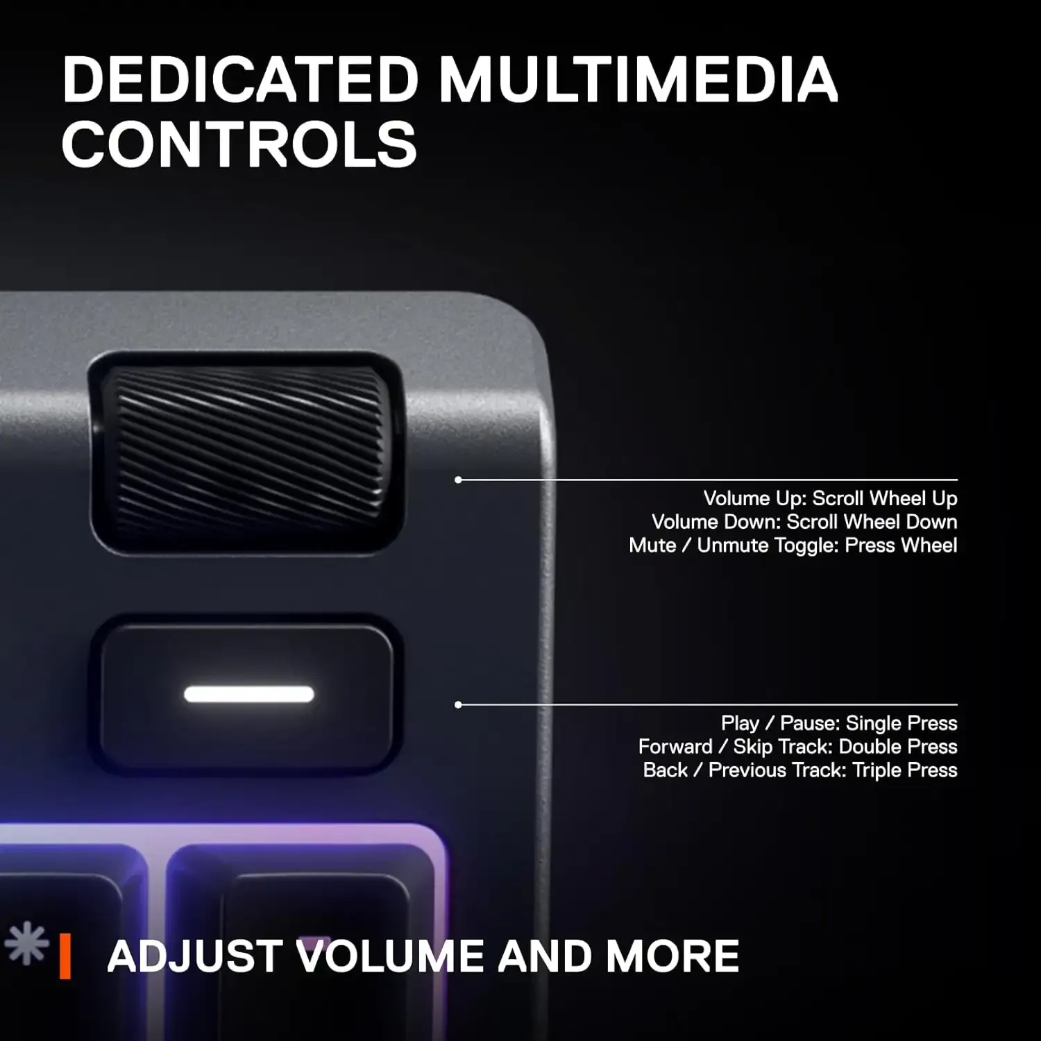 SteelSeries Apex 3 RGB Water Resistant Gaming Mechanical Keyboard