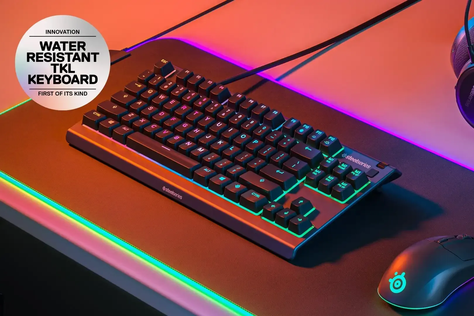 SteelSeries Apex 3 TKL RGB Water Resistant Mechanical Gaming Keyboard