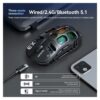 T-Wolf X3 RGB Multi Mode Wireless Gaming Mouse - Image 3