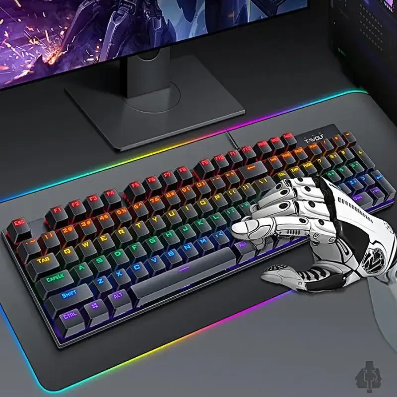 T-Wolf T17 Wired RGB Mechanical Gaming Keyboard
