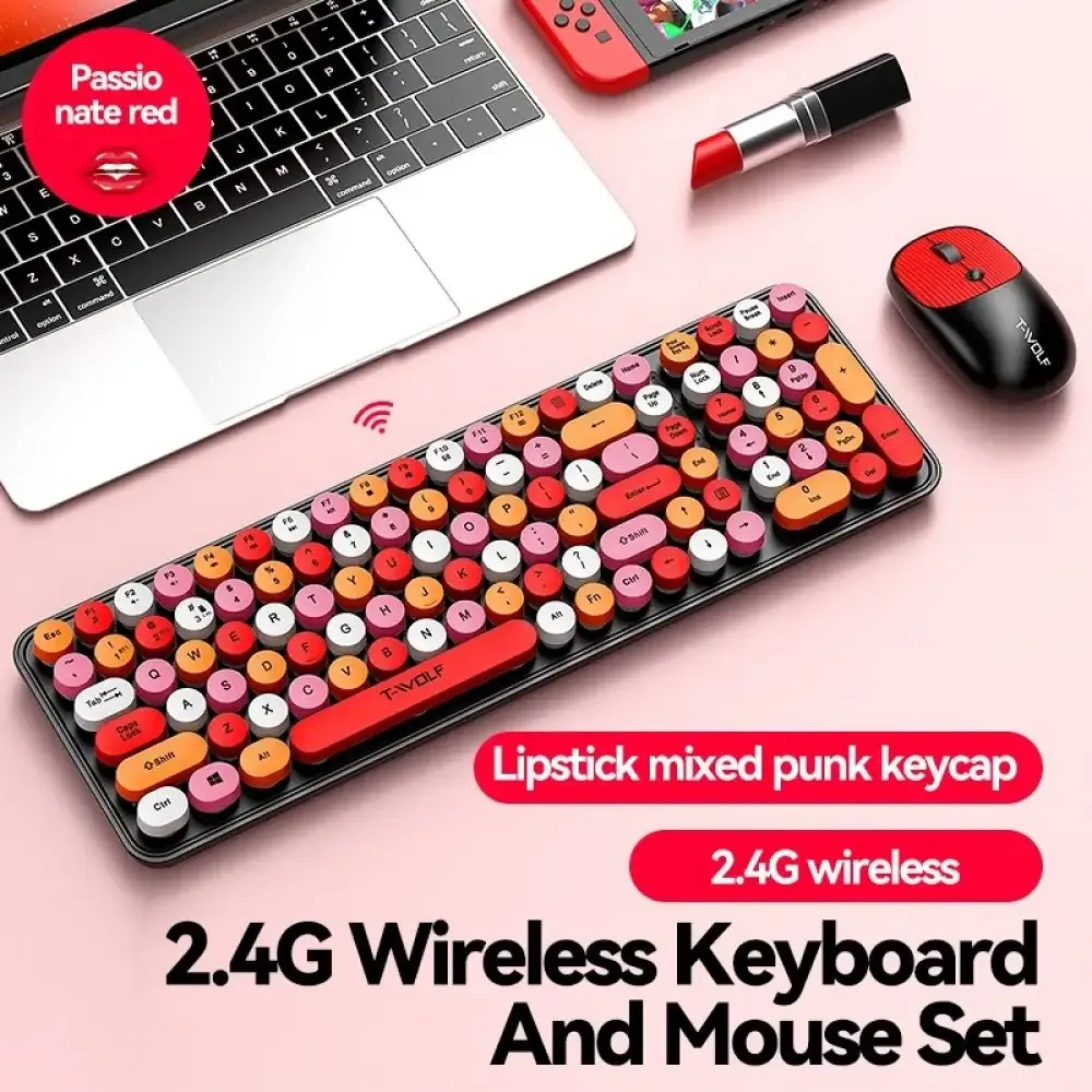 T-Wolf TF350 Wireless Keyboard Mouse Combo