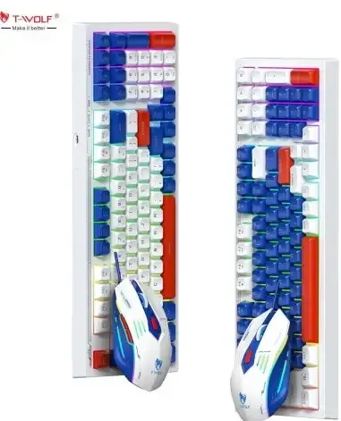 T-Wolf TF610 RGB Gaming Keyboard Mouse Combo