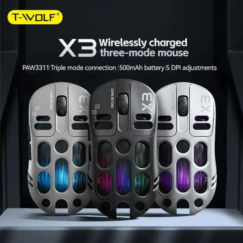 T-Wolf X3 RGB Multi Mode Wireless Gaming Mouse