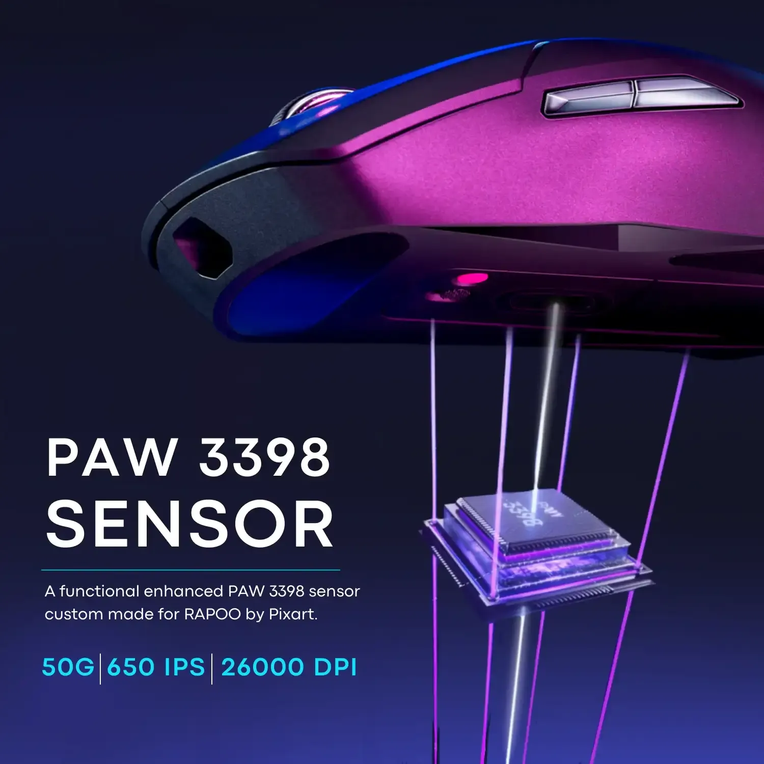 Rapoo VT9PRO Lightweight Dual Mode Wireless Gaming Mouse