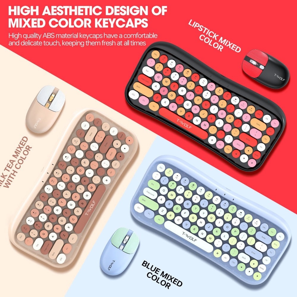 T-Wolf TF660 Wireless Keyboard Mouse Combo