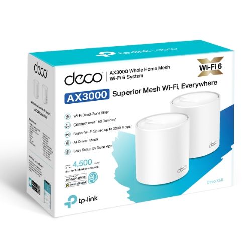 TP-Link Deco X50 AX3000 Dual Band Mesh Router (2-Pac