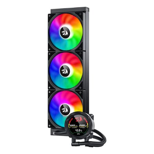 Redragon CCW-1017 ARGB 360mm AIO Black Liquid CPU Cooler with Digital Display