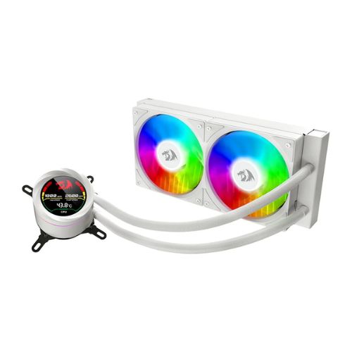 Redragon CCW-1019 RGB 240mm AIO White Liquid CPU Cooler with Digital Display